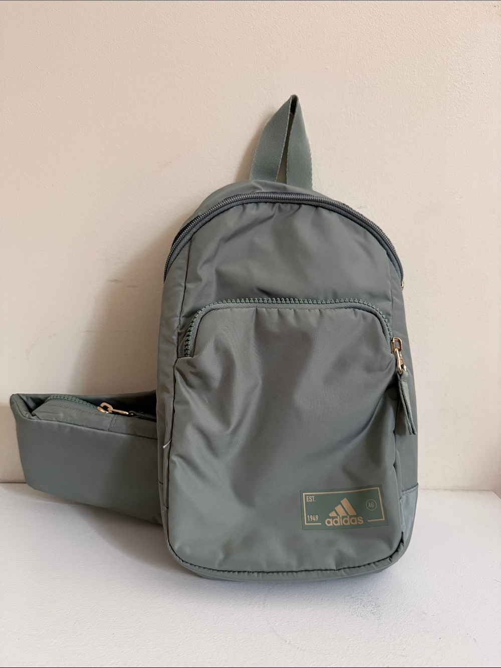 adidas Sage Green Crossbody Sling Bag